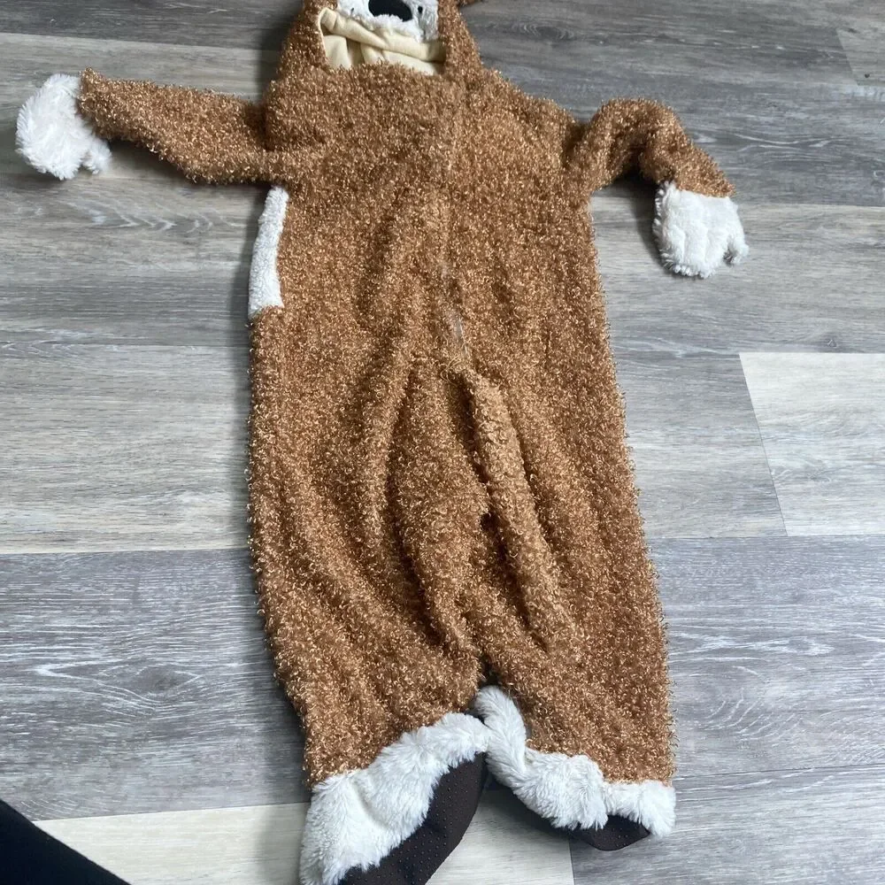 Puppy Costume 18-24 Months Brown / White Dog Costume With Head Piece & Tail